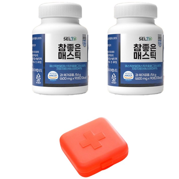  참좋은 매스틱 180정 + 알약 케이스 랜덤발송, 1개 