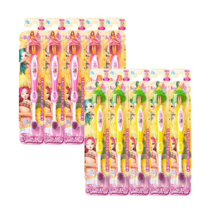 아텍스 시크릿쥬쥬 피규어 키즈 칫솔 아동용 Step2 랜덤발송, 10개, 1개입