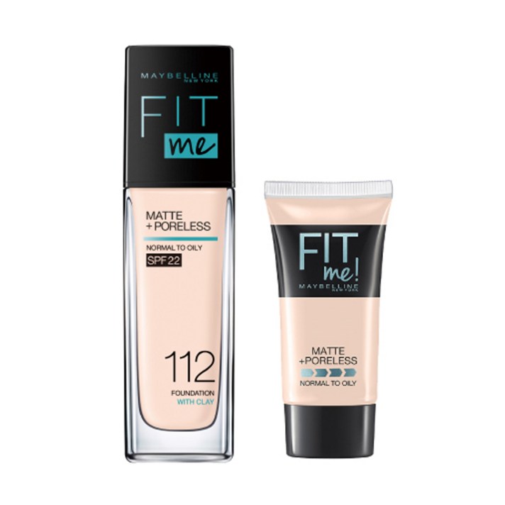 메이블린 핏미 파운데이션 30ml + 미니 파운데이션 5ml 세트, 본품(112 내추럴 아이보리), 미니(115 아이보리), 1세트