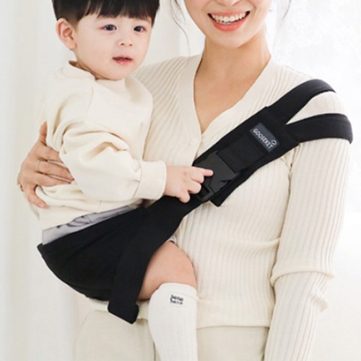  구스켓 안아요 사이드 힙시트, 블랙 