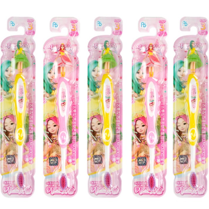 아텍스 시크릿쥬쥬 피규어 어린이 칫솔 3STEP, 5개, 랜덤발송, 1개입
