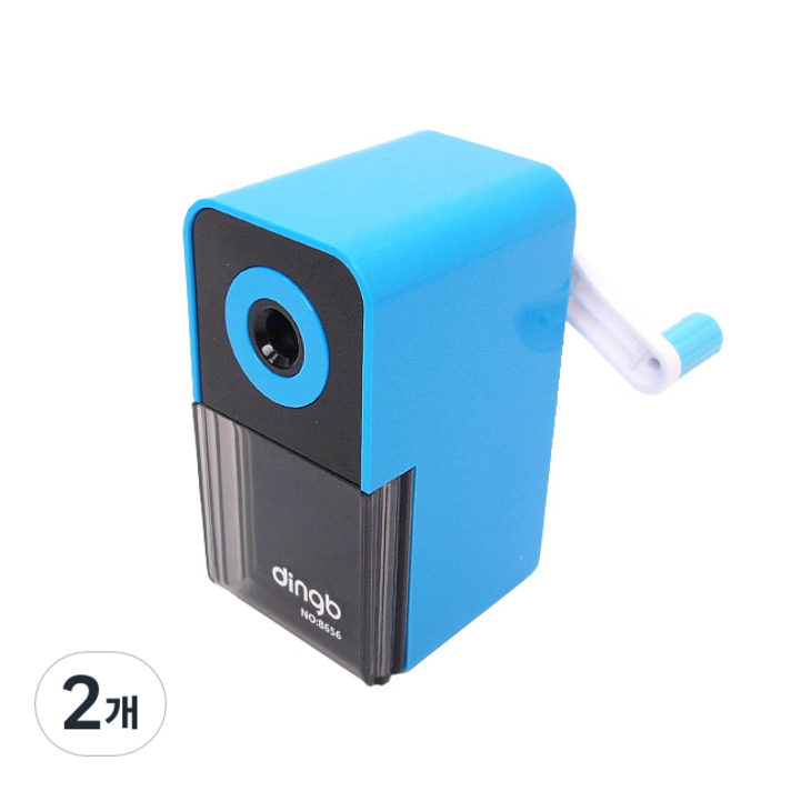 투영디자인 2단계 심조절 연필깎이, 블루, 2개