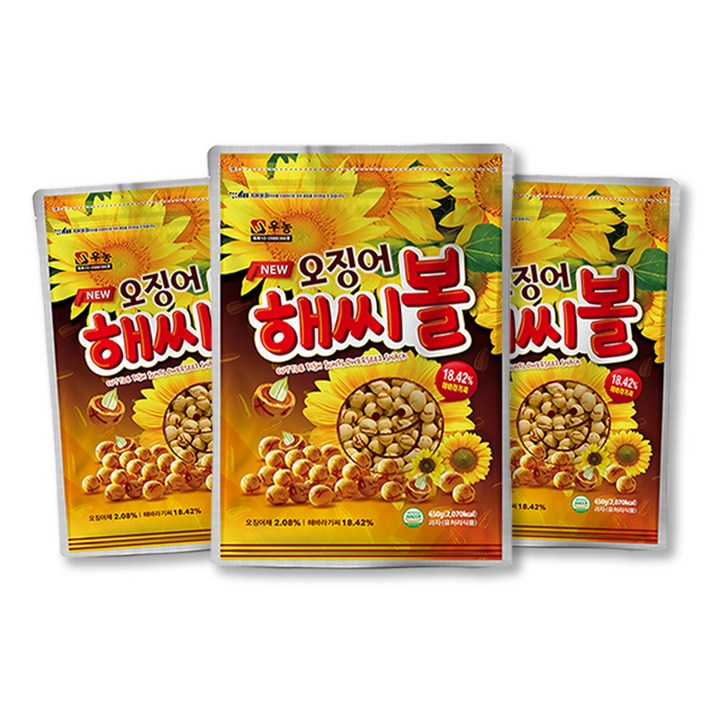 우농 오징어해씨볼, 450g, 3개