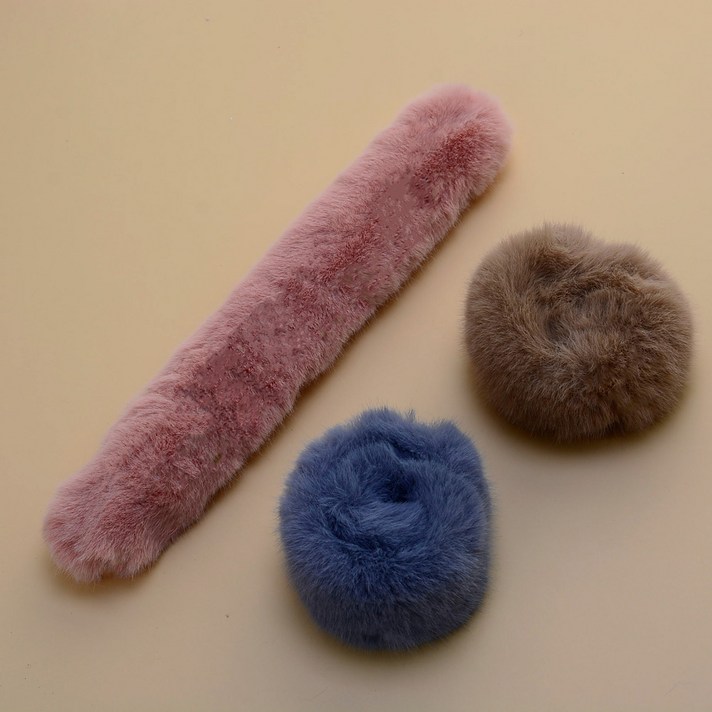 핸날 아동용 매직 원터치 퍼 스크런치 3종 세트