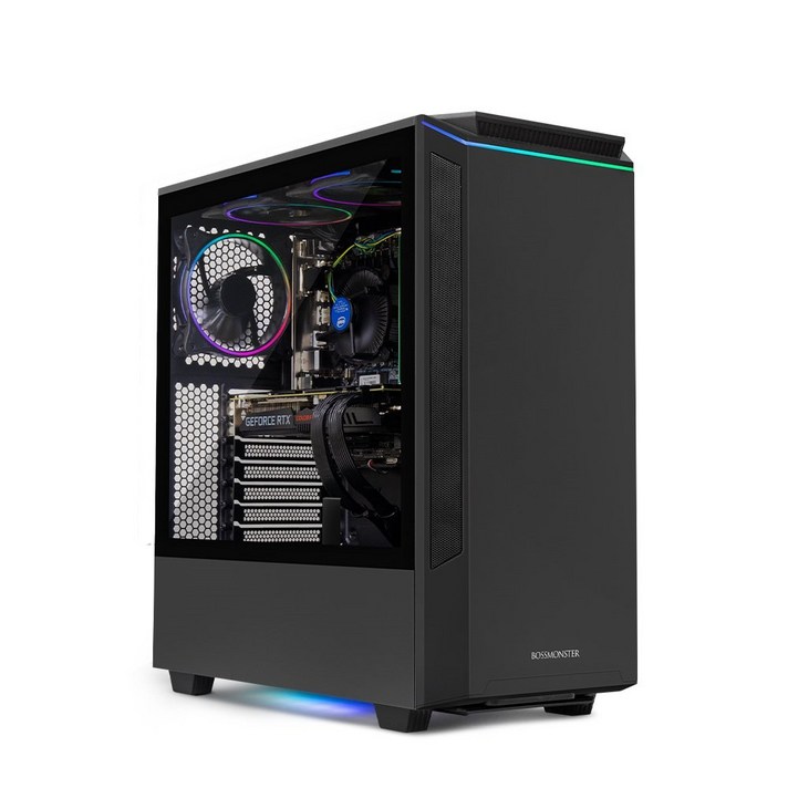 한성컴퓨터 게이밍 데스크탑 블랙 보스몬스터 DX5526 (i5-10400F WIN미포함 RAM 16GB NVMe 500GB RTX 2060), 기본형