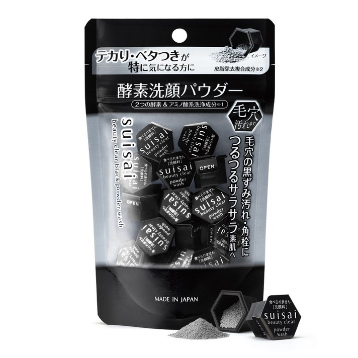 수이사이 뷰티 클리어 파우더 워시 블랙 15p, 6g, 1개