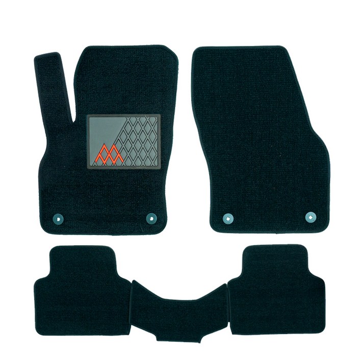 차모아 뉴 코일매트 자동차 카매트 1+2열, E 올블랙, S571 QM3