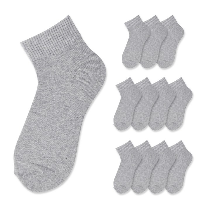 예투 남성용 무지 발목양말 12켤레