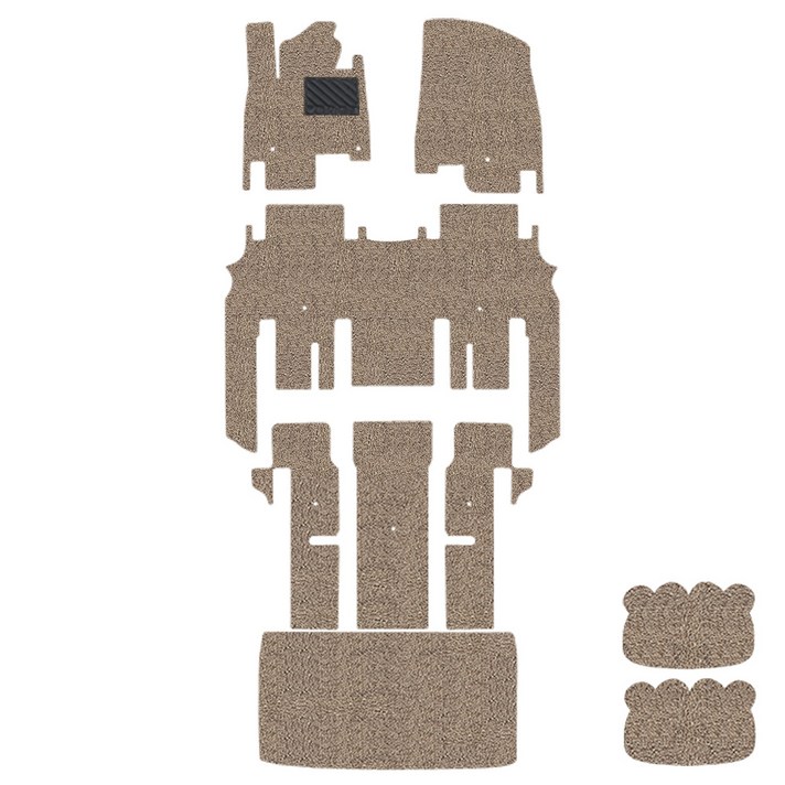 포시즌 9인승 자동차 1 + 2 + 3열 분리 + 트렁크 코일매트 브라운, 카니발 KA4 4세대