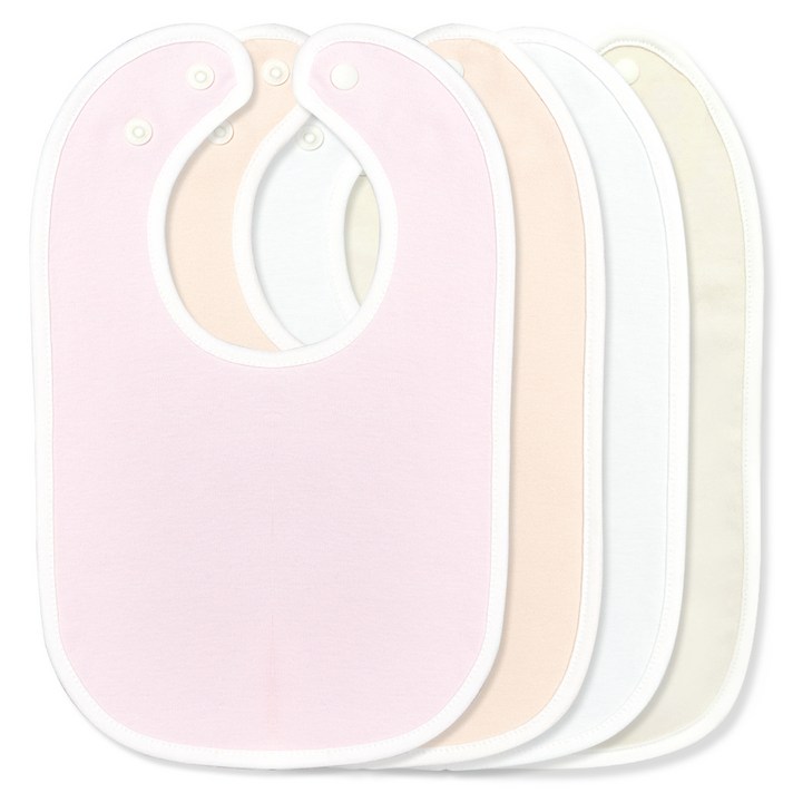 토끼 턱받이 4종 세트 무지 B5