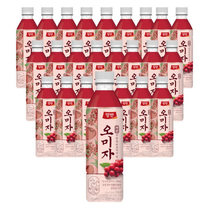  양반 오미자 음료, 24개, 500ml 