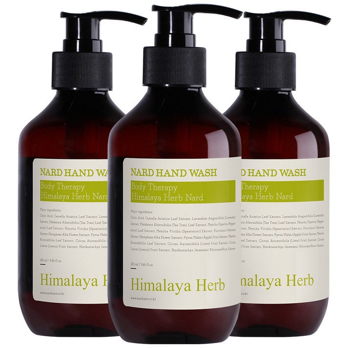 부케가르니 나드 핸드워시 레몬민트, 3개, 280ml