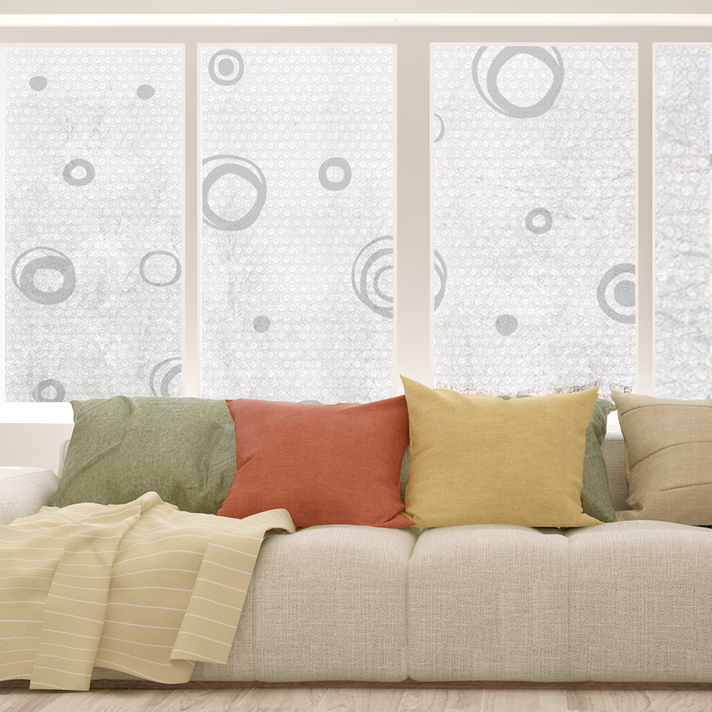 다호피앤씨 사계절용 7중 땡땡이 무늬 단열 뽁뽁이, 반투명