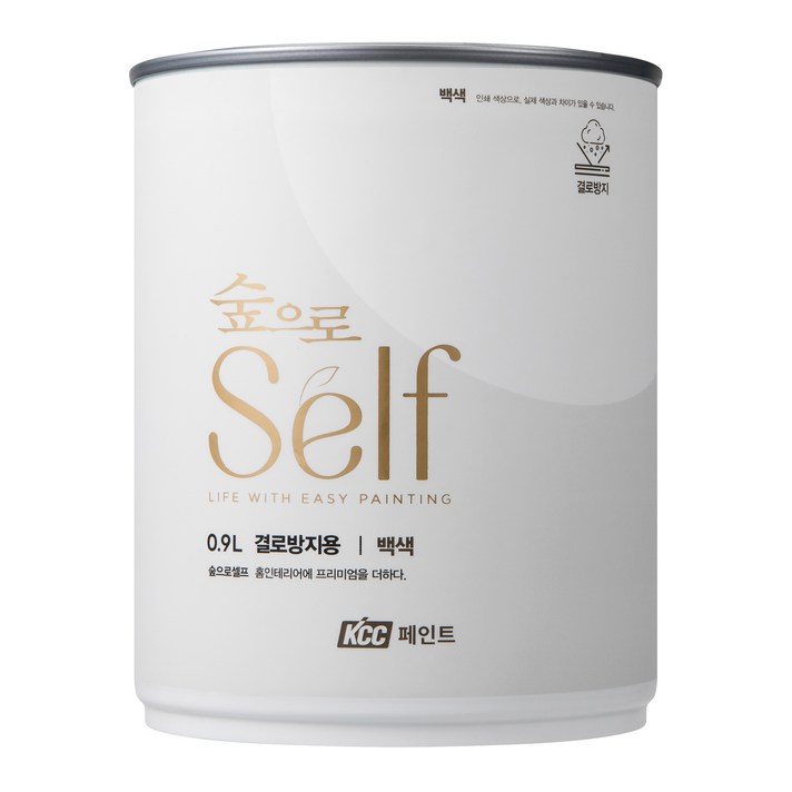  KCC 숲으로 셀프 결로방지용 수성페인트 0.9L, 백색, 1개 