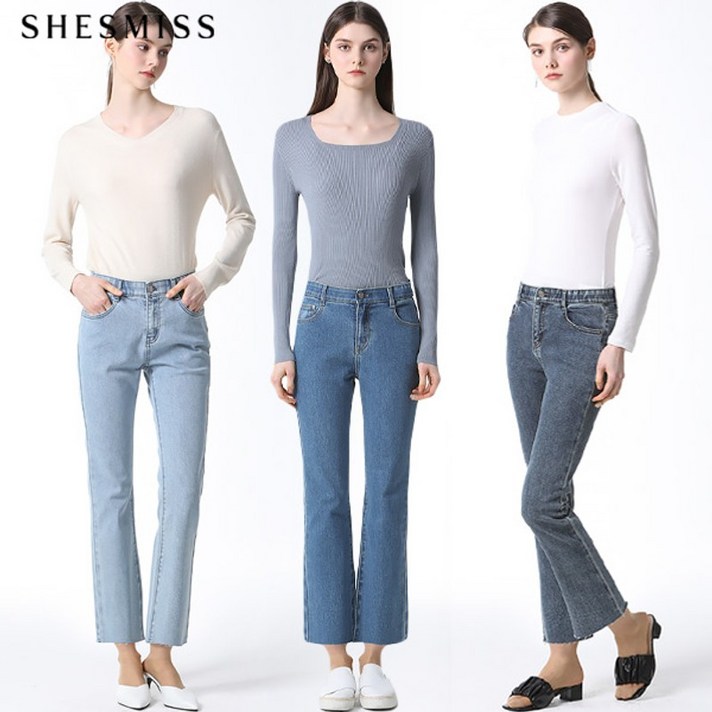 쉬즈미스 컷팅 워싱 데님 팬츠 택가격 138000원 쉬즈미스 컷팅 워싱 데님 팬츠 택가격 138000원