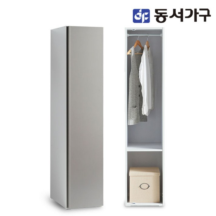 동서가구 솔트 스테디 400 틈새옷장 도어형 mcr034, 그레이