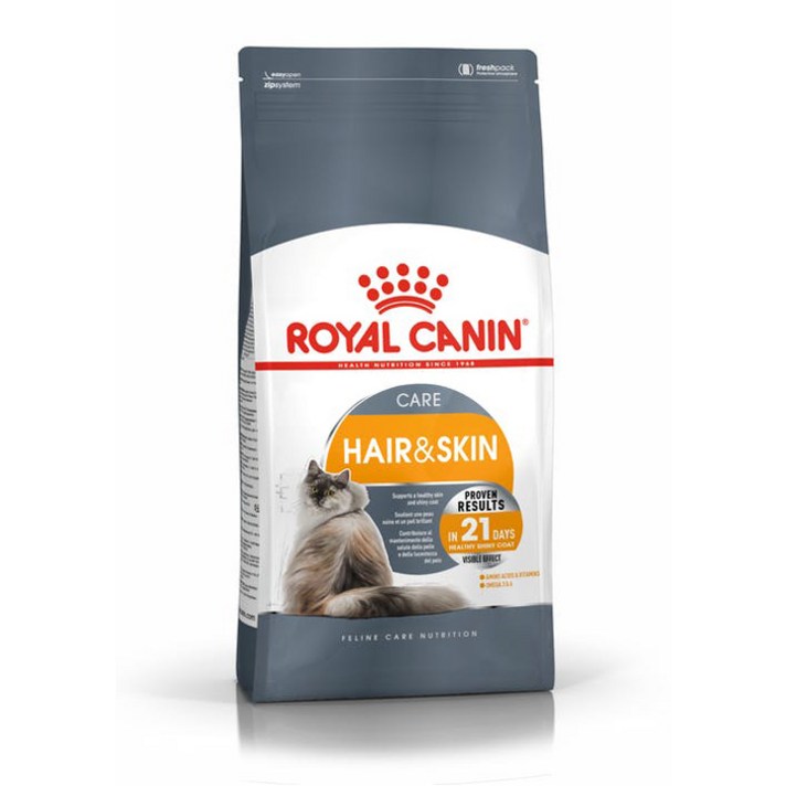 로얄캐닌 헤어 앤 스킨 고양이 사료, 곡물, 1개, 10kg