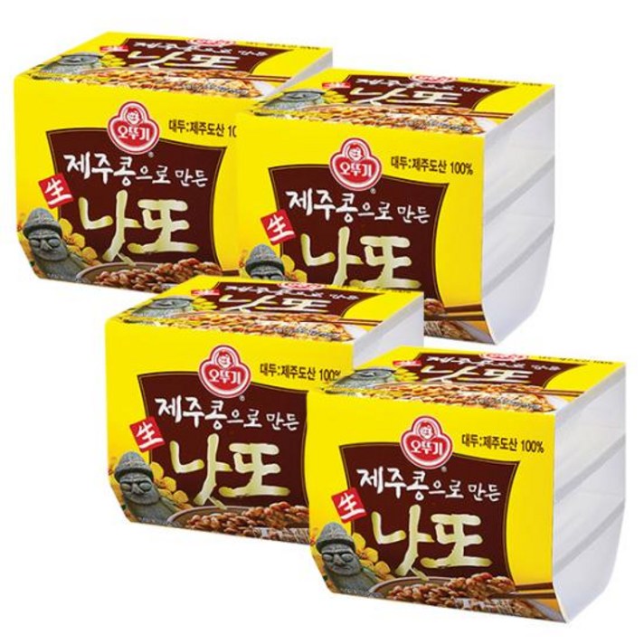 제주콩으로 만든 생낫또 168g(56g x 3ea) 4개 고추장/장/된장/콩식품/낫또, 단일 수량