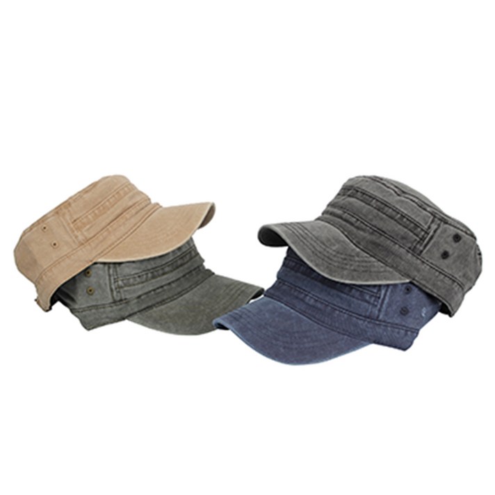 보씨엘 워싱 컬러 베이직 군모