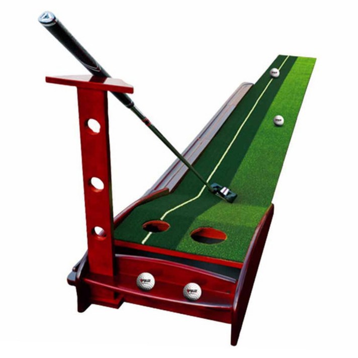 퍼팅 연습기/골프/스윙/레일/매트/원목형 TL001