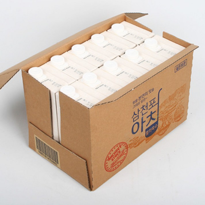 삼천포아침 멸치육수(서강유업) 1 000ml 10개, 박스, l