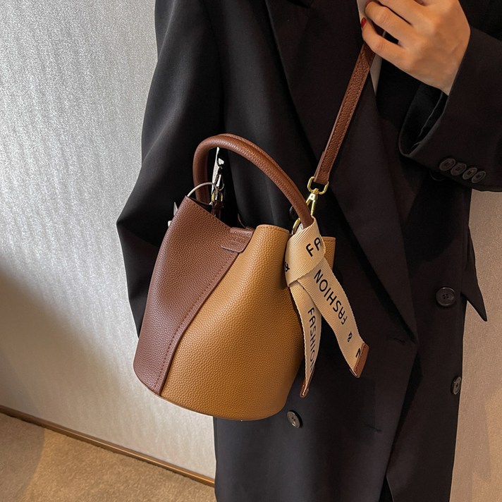 ANYOU 여성 대용량 가벼운 버킷백 직장인 데일리 럭셔리 숄더백