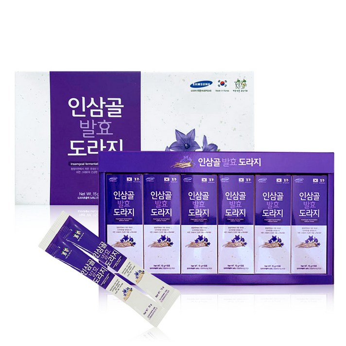 인삼골 발효 배도라지즙 + 쇼핑백, 15g, 60개