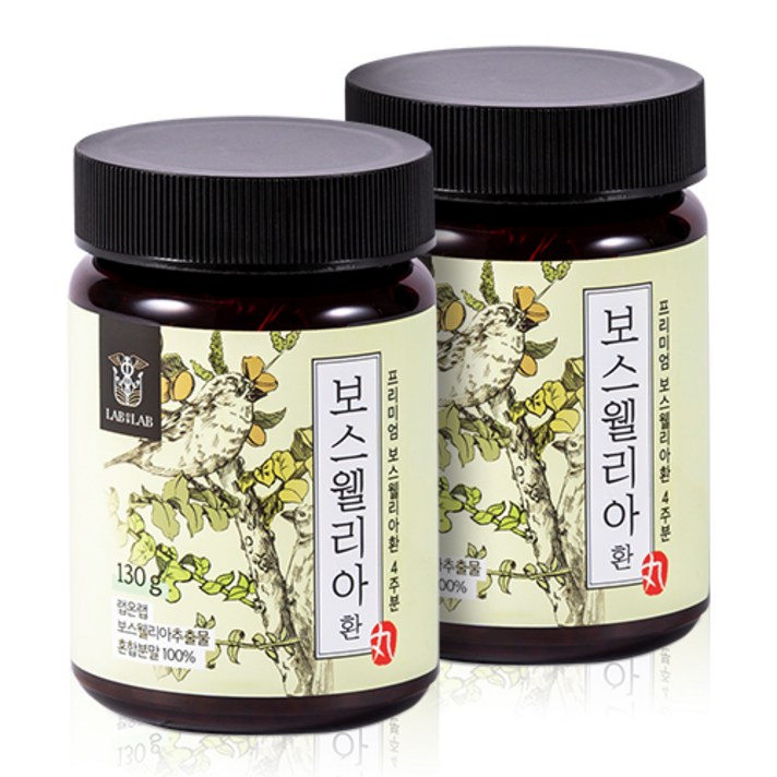 프리미엄 보스웰리아 환 100% 130g 한방 참당귀 우슬 관절 데커신 원물 가루, 2병