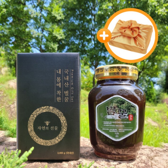  계룡산 토종 100% 자연산 천연 밤꿀 2.4kg 1병, 1개 