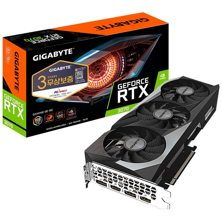 기가바이트 지포스 RTX 3070 Gaming OC D6 8GB 피씨디렉트 그래픽카드