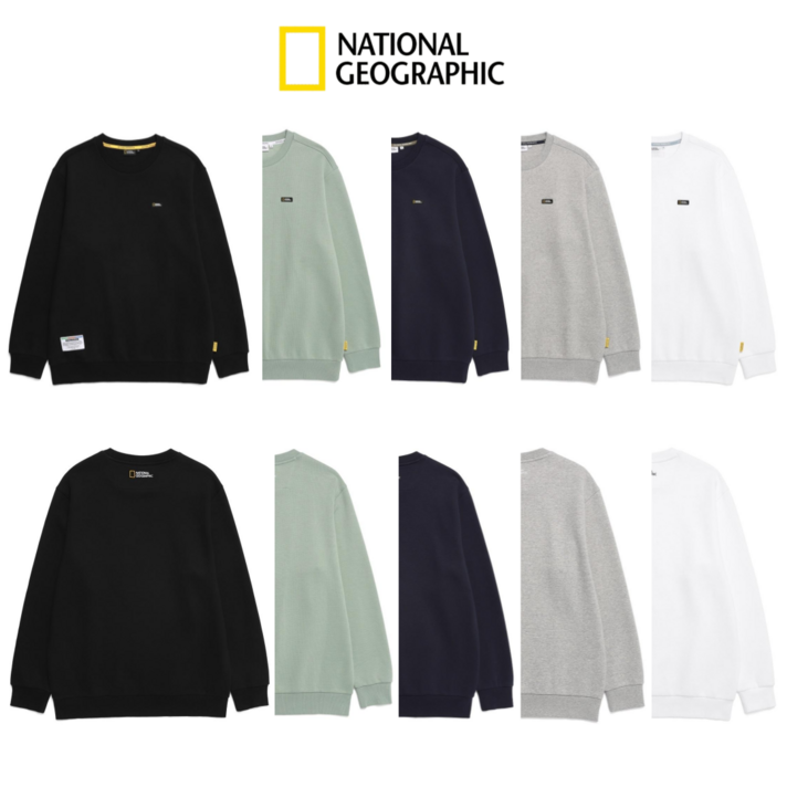 내셔널지오그래픽 남녀공용 기모 맨투맨 남자 겨울 맨투맨 긴팔티셔츠 [매장정품]