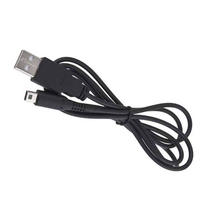  3.9ft 플레이용 USB 충전기 케이블 NDSI용 DSI용 3DS용 전원 와이어 충전 코드 XL Black, 한개옵션0, 01 Black 