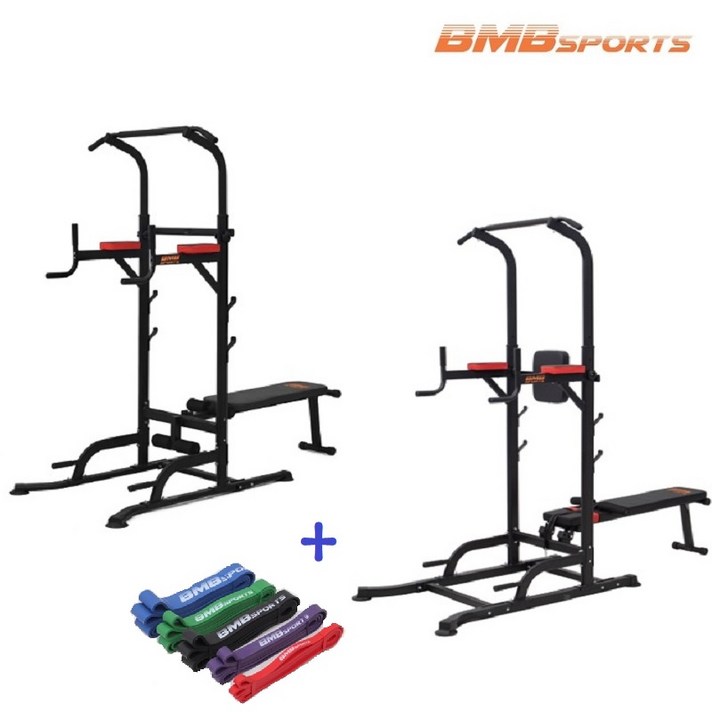 BMB SRORTS 치닝디핑(저항밴드 사은품) 가정용철봉 풀업바 철봉 턱걸이 운동기구 홈트 헬스, 치닝디핑 D형 BSH-Z11(등받이O)+저항밴드 사은품