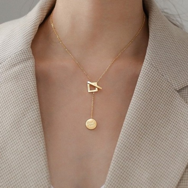 하나린 심플한 써지컬스틸 여성패션목걸이 목걸이
