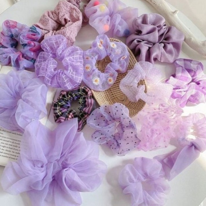 루즈루나 곱창머리끈 스크런치 헤어슈슈 10개세트