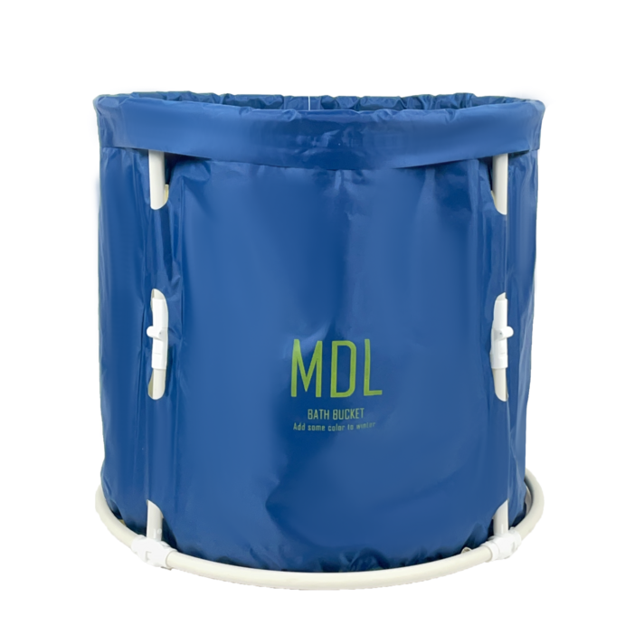 올지 원터치 반신욕조 접이식욕조 원형 1인 성인 욕실 원룸, 애덤스 블루, 1개