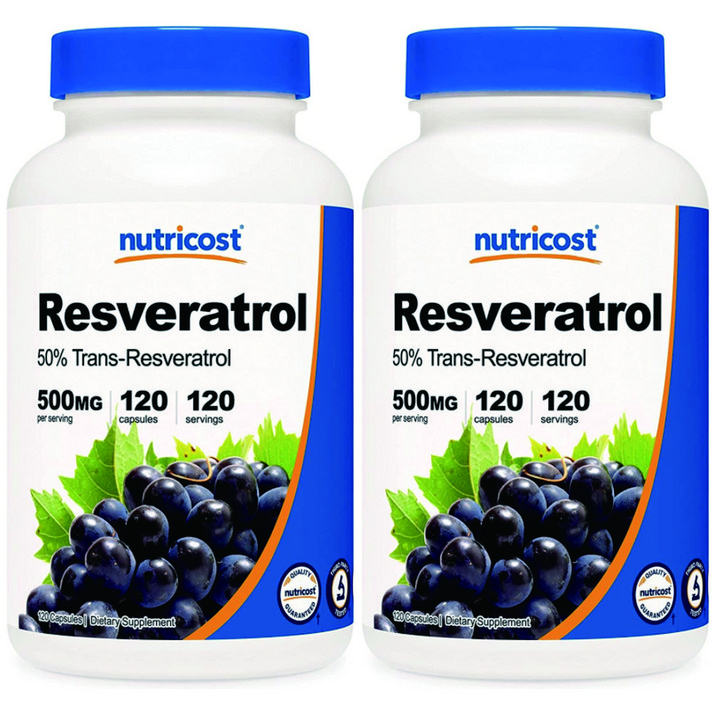 뉴트리코스트 레스베라트롤 500mg 캡슐, 120개입, 2개