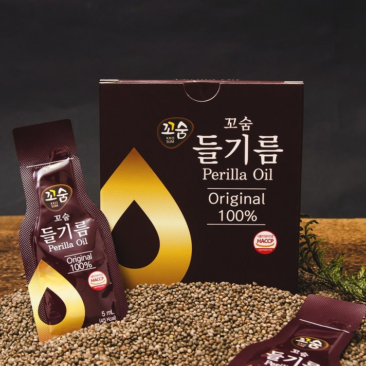 꼬숨식품(주) 일회용 들기름 파우치, 1팩, 75ml