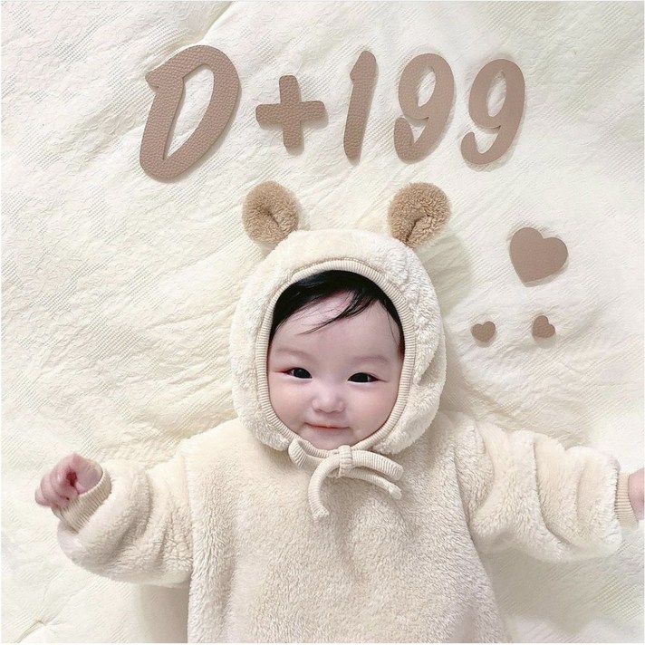 일상유희 레더토퍼 아기셀프촬영 50일 100일 출산선물 (우드토퍼X), 베이비핑크