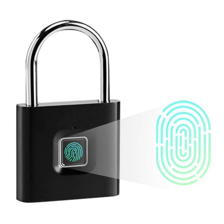 핸디락 지문인식 자물쇠 HL-001S 자전거 락커룸 사물함 입학선물 졸업선물 탈의실 창고, HL-001B 블랙(무음 모드)