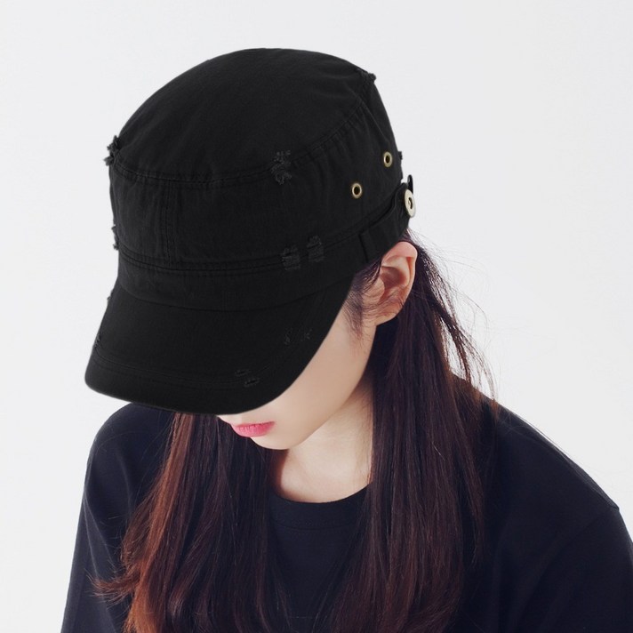 마인드맵 딸랑 군모 빈티지 워싱 군인모자