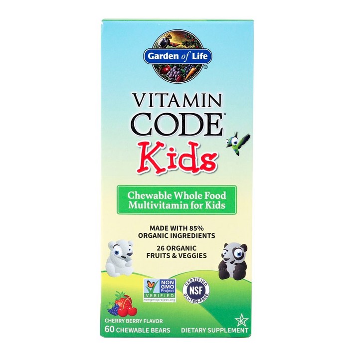 가든오브라이프 어린이비타민 코드 츄어블 베어, 60개입, 1개