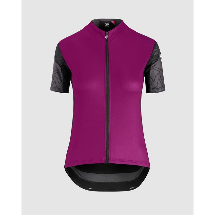 아소스 여성 XC 반팔 져지 저지 자전거 사이클 반소매 퍼플