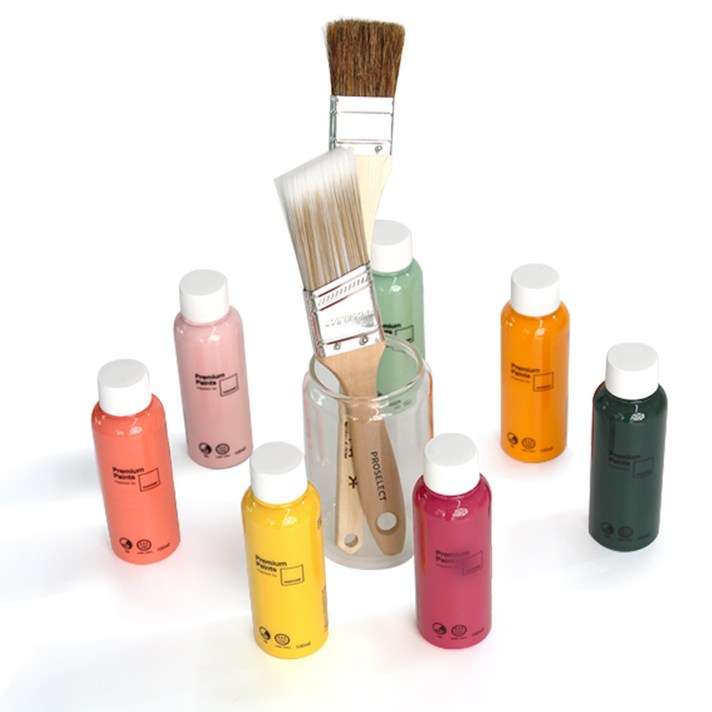  어반 팬톤 다목적 수성 노루페인트 100ml 실내 벽지 외벽 목재 가구, 바닐라 0.1L, 1개 