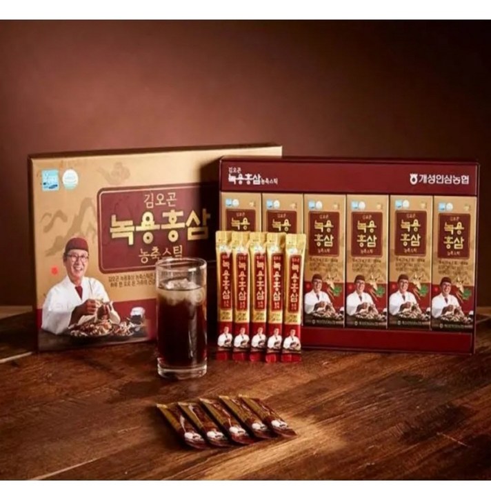 김오곤 녹용홍삼 스틱 30포 +고급 쇼핑백 농축스틱 30포 수험생 노부모, 1개, 300g