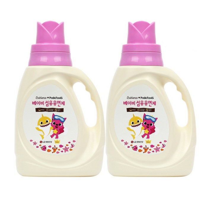 베비언스 핑크퐁 유아섬유유연제 용기 1.5L 2개