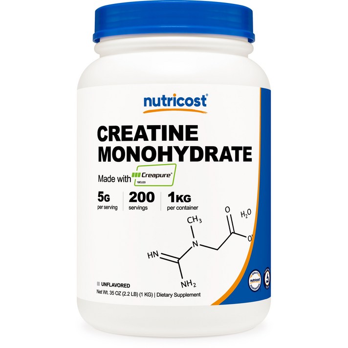 뉴트리코스트 크레아 퓨어 파우더 1000g 1개 1서빙 5g 200회분 Creapure Powder [1000 GMS]