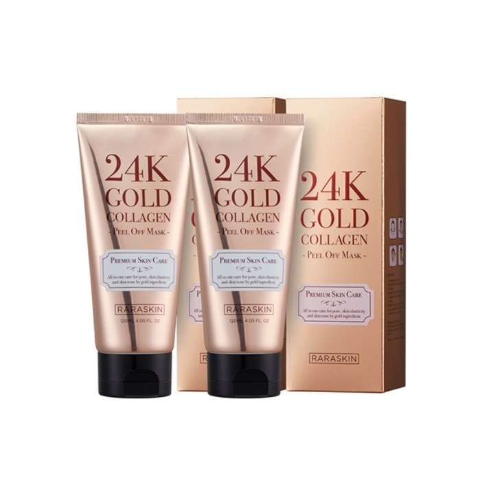 라라스킨 24K 골드 필오프 마스크 120ml, 2개