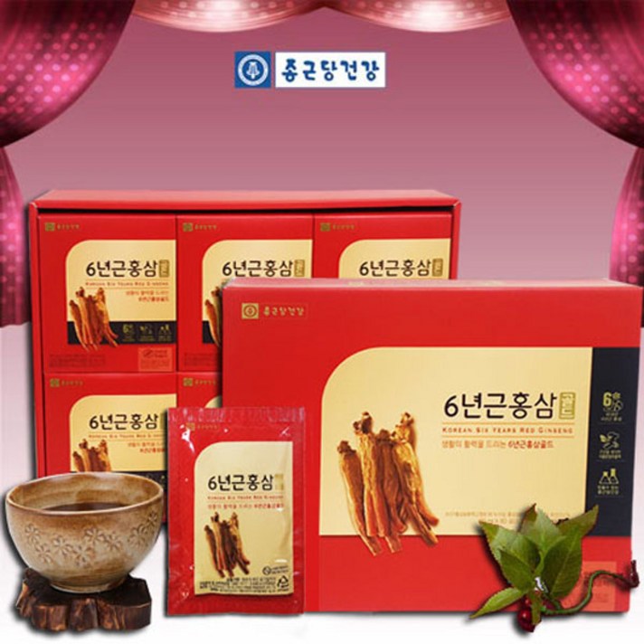 종근당건강 홍삼 진액 농축액 홍삼액 선물세트 쇼핑백증정 4만원대 홍삼즙 파우치 선물 포장, 70ml, 5box