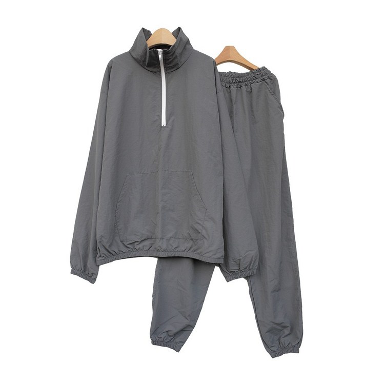 민트위니 남녀공용 커플룩 아노락세트 바람막이 트레이닝복 세트 츄리닝 운동복 땀복 집업 긴팔 바스락 간절기 휴가룩